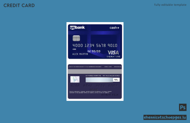USA Bank Visa Signature Card – Beispielvorschau